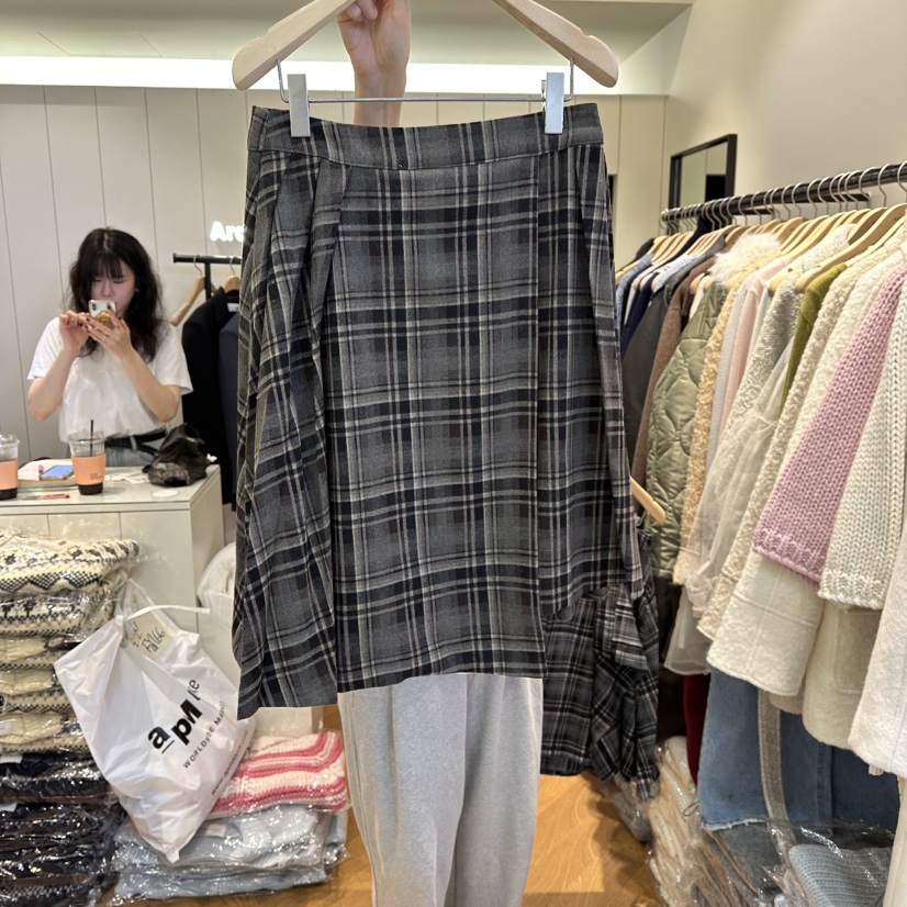 ARC東大門㊣代購女士新款休閑推薦人氣真品25秋冬半身裙中短裙ARC EN CIEL半身裙/中短裙