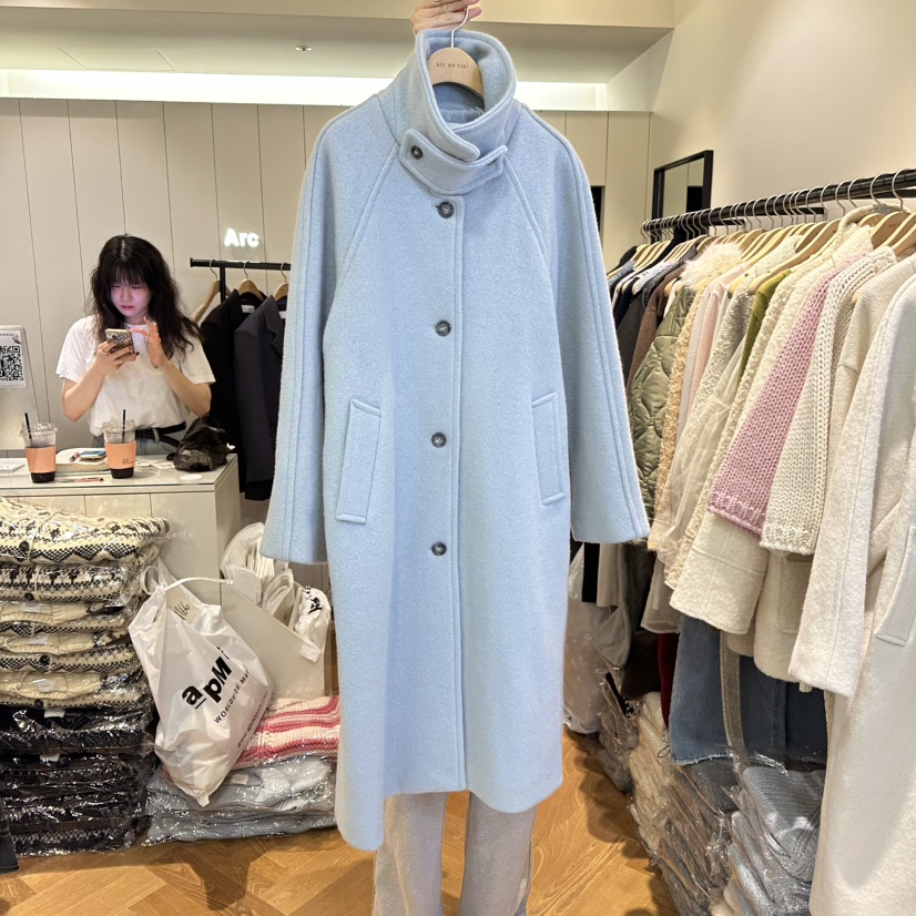 ARC東大門㊣實拍女士新品人氣休閑推薦熱賣25秋冬長款風衣羊駝ARC EN CIEL長款風衣