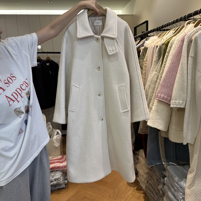 ARC東大門㊣實拍女士新品人氣休閑推薦熱賣25秋冬長款風衣羊駝ARC EN CIEL長款風衣圖色2
