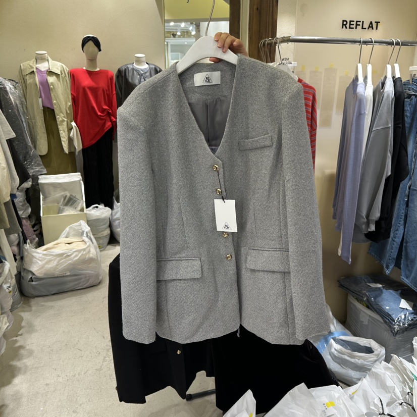 REFLAT韓國直郵㊣女裝新款真品熱賣時尚25秋冬職業人氣夾克REFLAT夾克