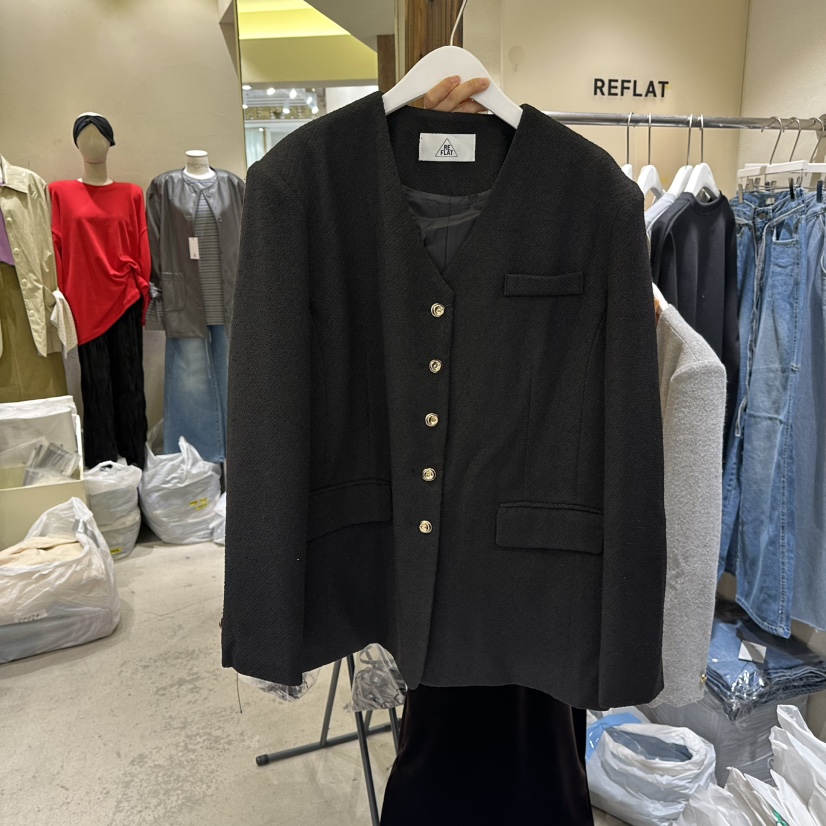 REFLAT韓國直郵㊣女裝新款真品熱賣時尚25秋冬職業人氣夾克REFLAT夾克圖色2