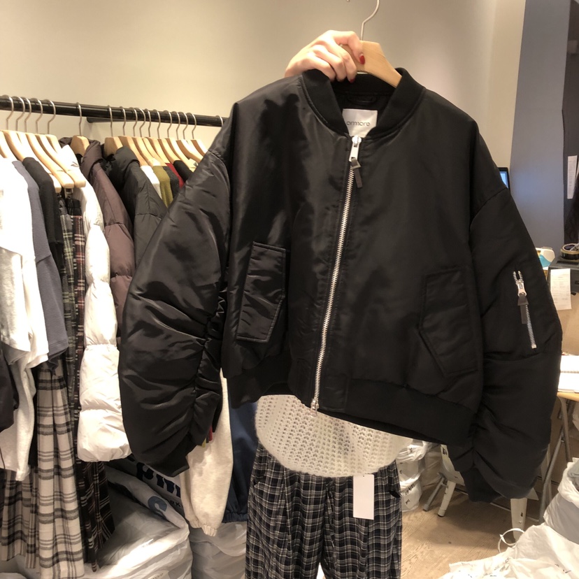 ORMORE東大門㊣代購女裝新品25秋冬真品人氣推薦夾克填充夾棉ORMORE夾克圖色2