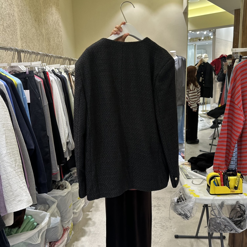 REFLAT韓國直郵㊣女士新品真品人氣25秋冬職業時尚夾克粗花呢REFLAT夾克
