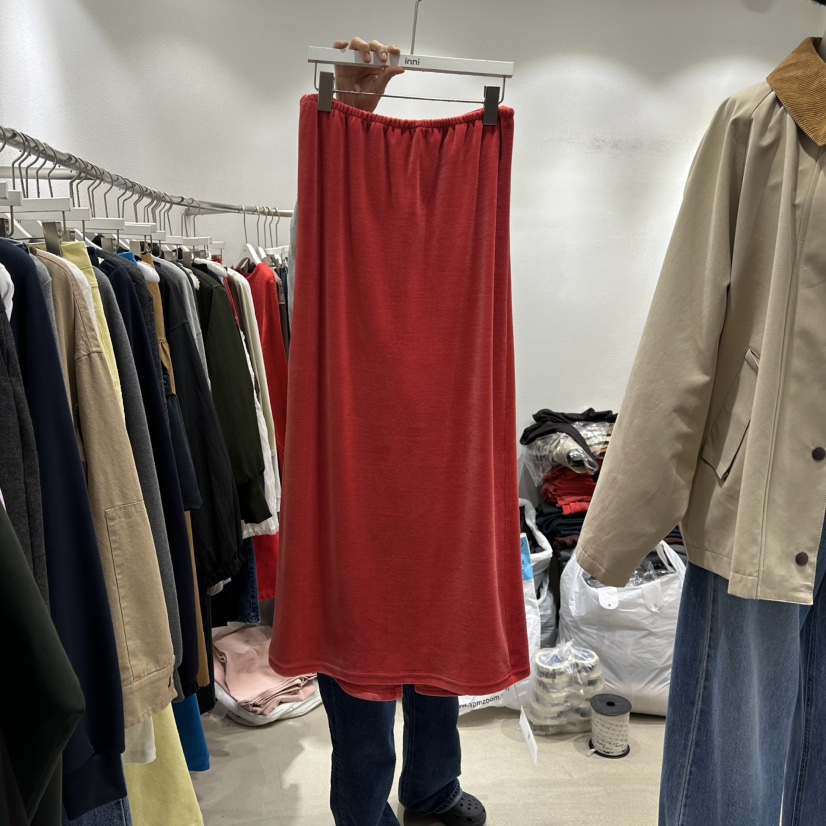 INNI韓國代購㊣女裝新品職業人氣熱賣休閑25秋冬推薦時尚長裙inni長裙圖色1
