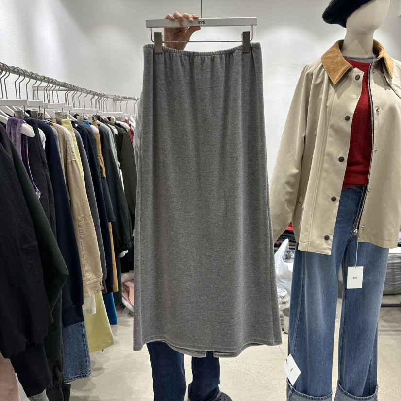 INNI韓國代購㊣女裝新品職業人氣熱賣休閑25秋冬推薦時尚長裙inni長裙圖色3