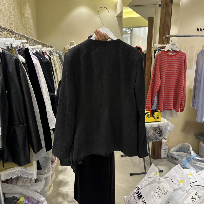 REFLAT東大門㊣代購女裝新品真品時尚25秋冬職業夾克粗花呢REFLAT夾克