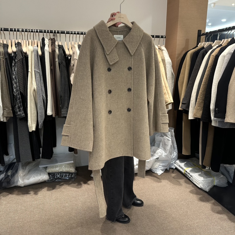 LE BUTTER東大門㊣實拍女裝新品時尚熱賣夾克手工制作含腰帶LE BUTTER夾克圖色1