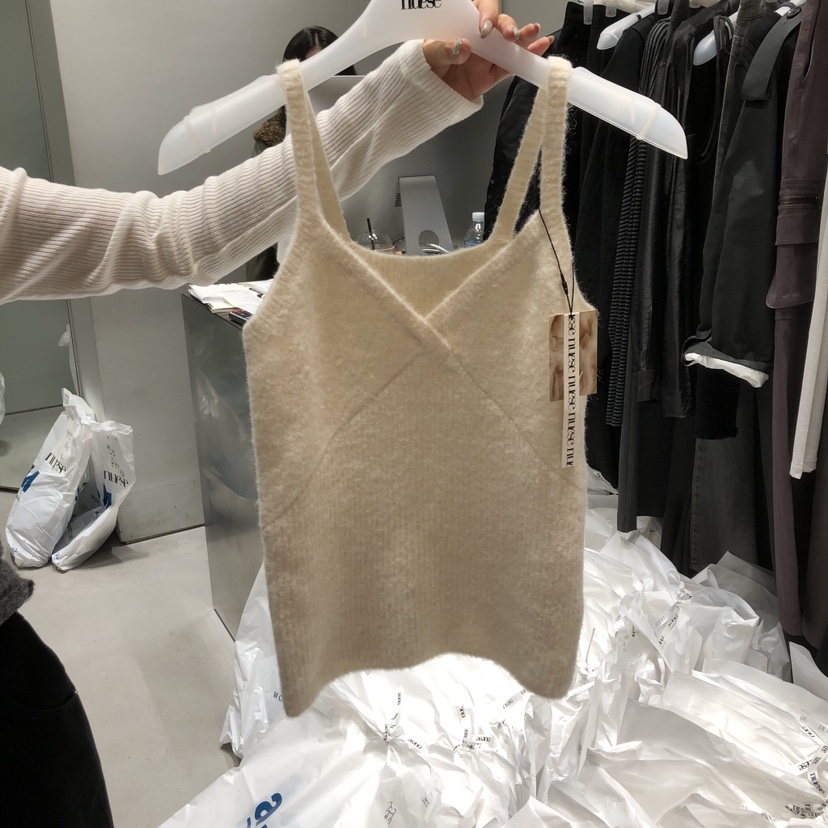 NUESE東大門㊣代購女裝新品推薦時尚人氣25秋冬休閑吊帶背心NUESE吊帶/背心圖色3