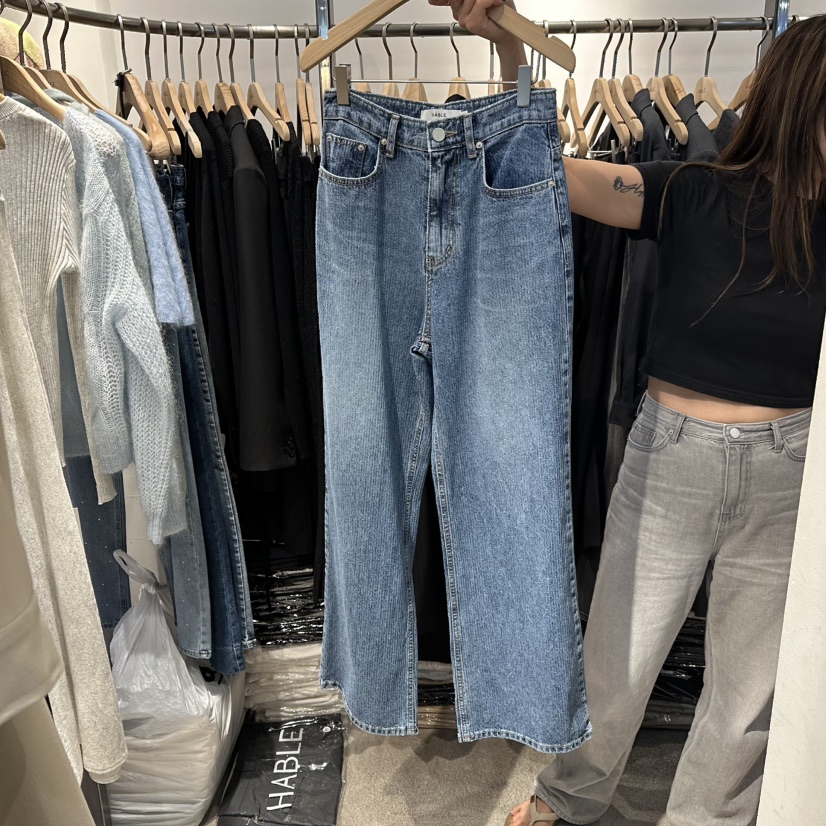HABLE韓國代購㊣女裝新品推薦真品時尚休閑職業人氣熱賣牛仔褲HABLE牛仔褲圖色1