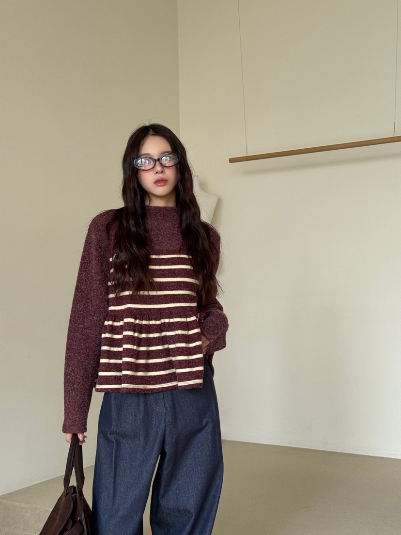 TRIPLE SEVEN韓國代購㊣女裝新款25秋冬真品休閑推薦針織衫TRIPLE SEVEN針織衫