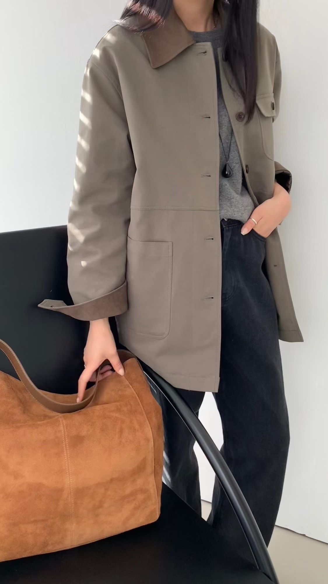 FLAT WHITE東大門㊣代購女士新款時尚推薦休閑職業熱賣夾克FLAT WHITE夾克