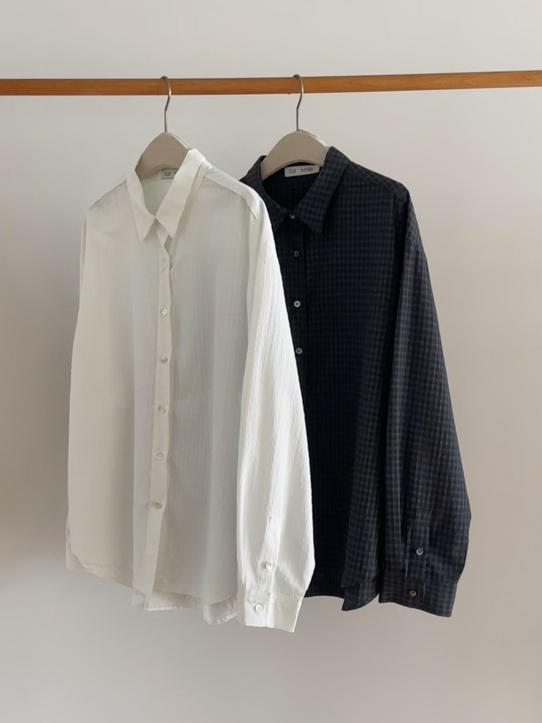 FLAT WHITE韓國直郵㊣女士新品真品職業休閑25秋冬襯衫蕾絲衫FLAT WHITE襯衫/蕾絲衫圖色2左二色