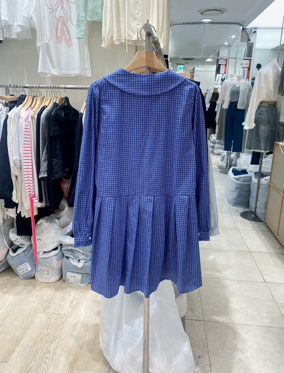 BUNNYFLOWER2東大門㊣代購女裝新品推薦25秋冬休閑連衣裙格紋BUNNYFLOWER2連衣裙