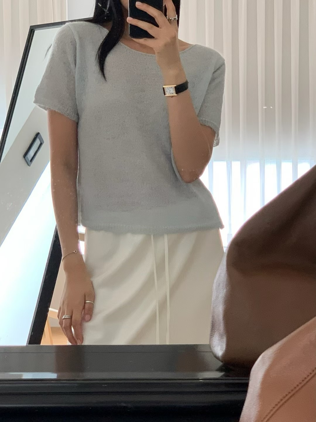 FLAT WHITE東大門㊣代購女士新款人氣真品休閑職業時尚針織衫FLAT WHITE針織衫