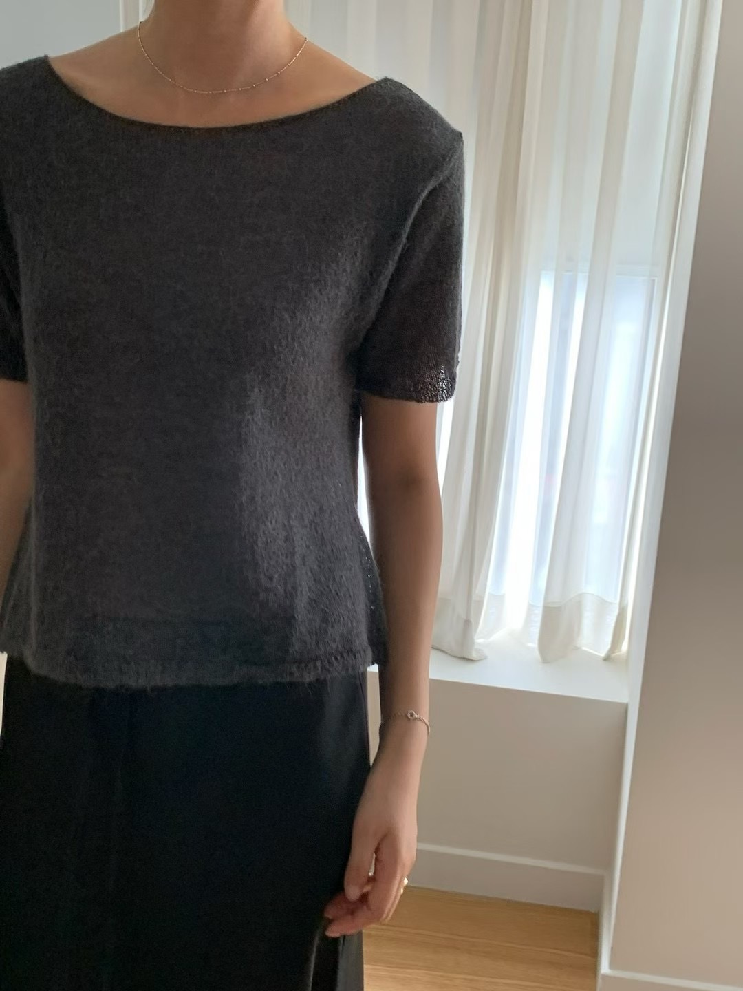 FLAT WHITE東大門㊣代購女士新款人氣真品休閑職業時尚針織衫FLAT WHITE針織衫圖色3
