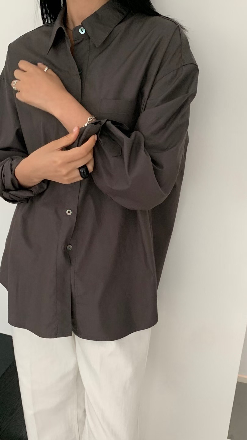FLAT WHITE韓國代購㊣女裝新品真品休閑人氣25秋冬襯衫蕾絲衫FLAT WHITE襯衫/蕾絲衫圖色3