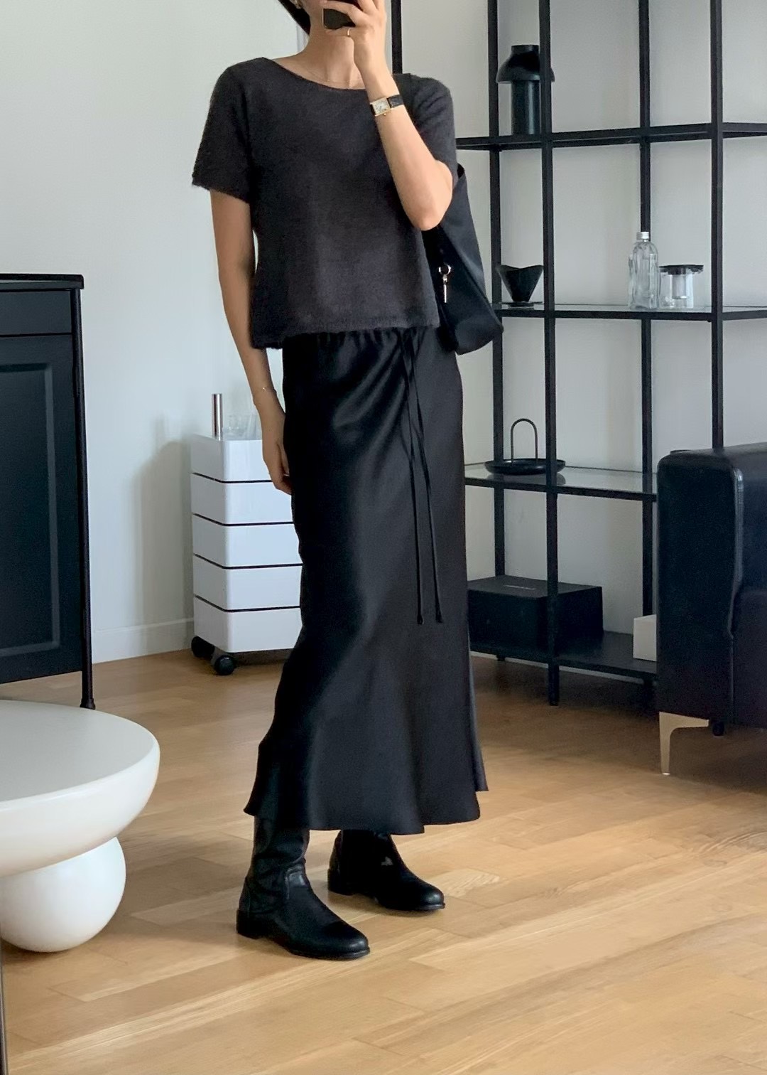 FLAT WHITE韓國代購㊣女士新品休閑職業真品推薦人氣時尚長裙FLAT WHITE長裙圖色3