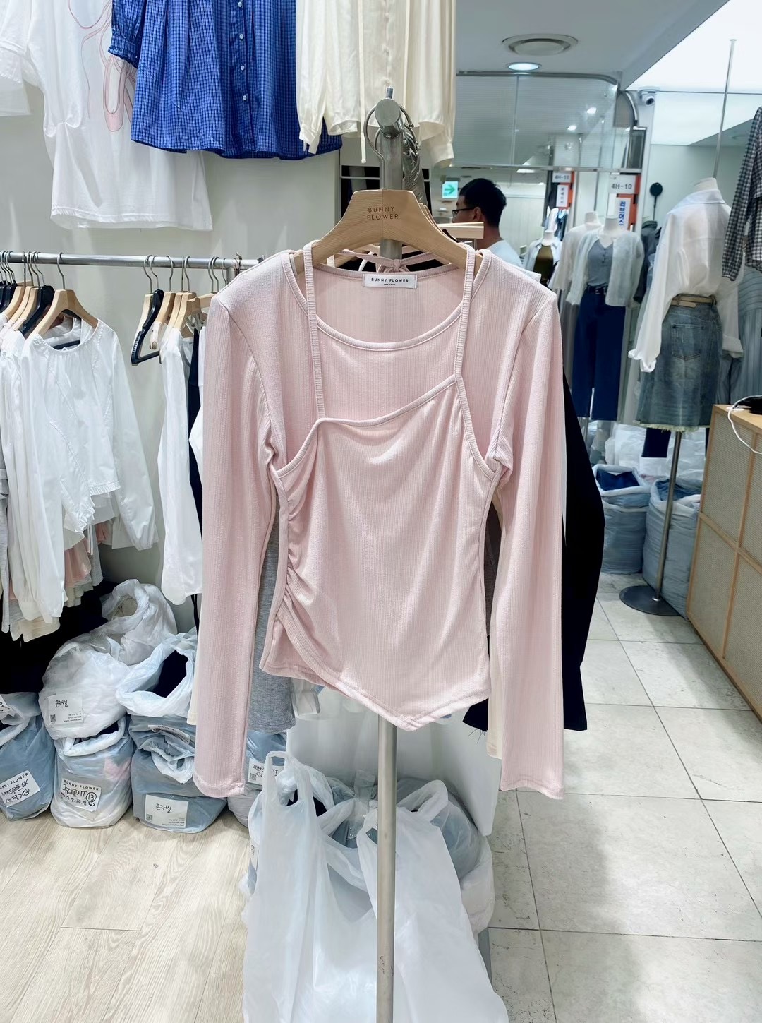 BUNNYFLOWER2東大門㊣實拍女裝新品職業真品休閑25秋冬長袖T恤BUNNYFLOWER2長袖T恤圖色3