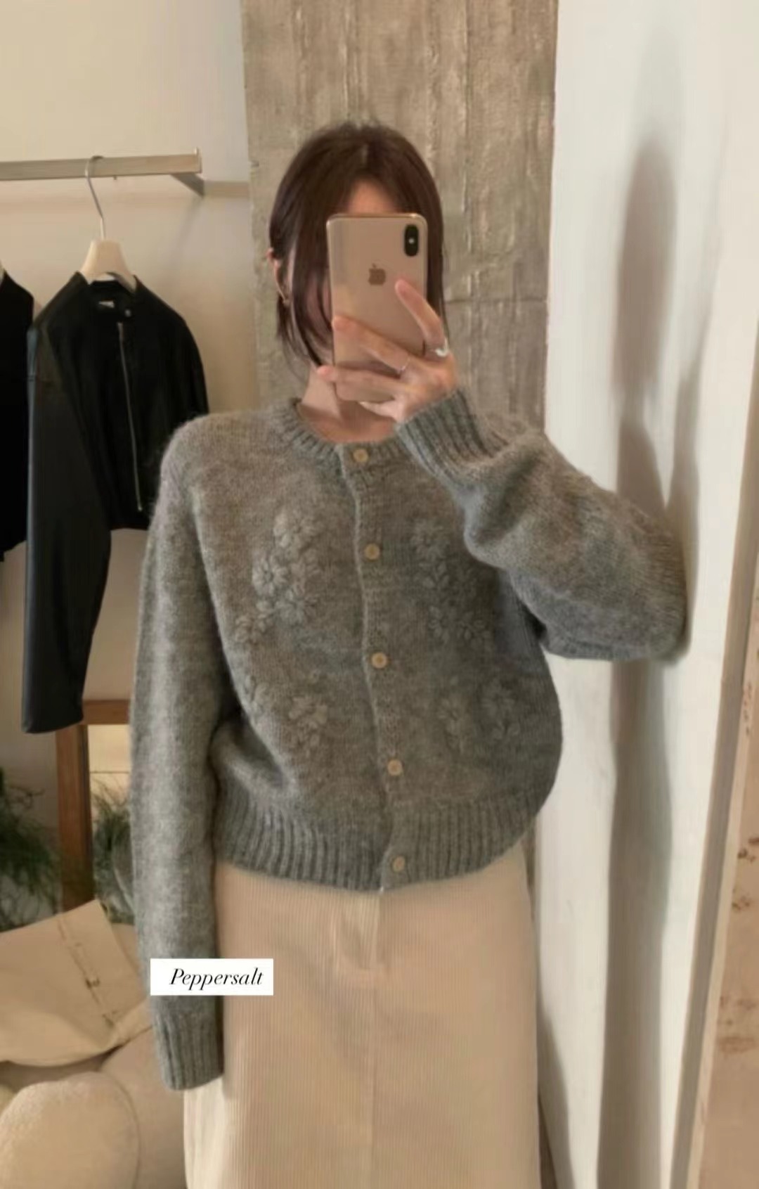 PEPPER 페페東大門㊣實拍女裝新品休閑熱賣推薦針織衫開衫PEPPER-SEOUL針織衫