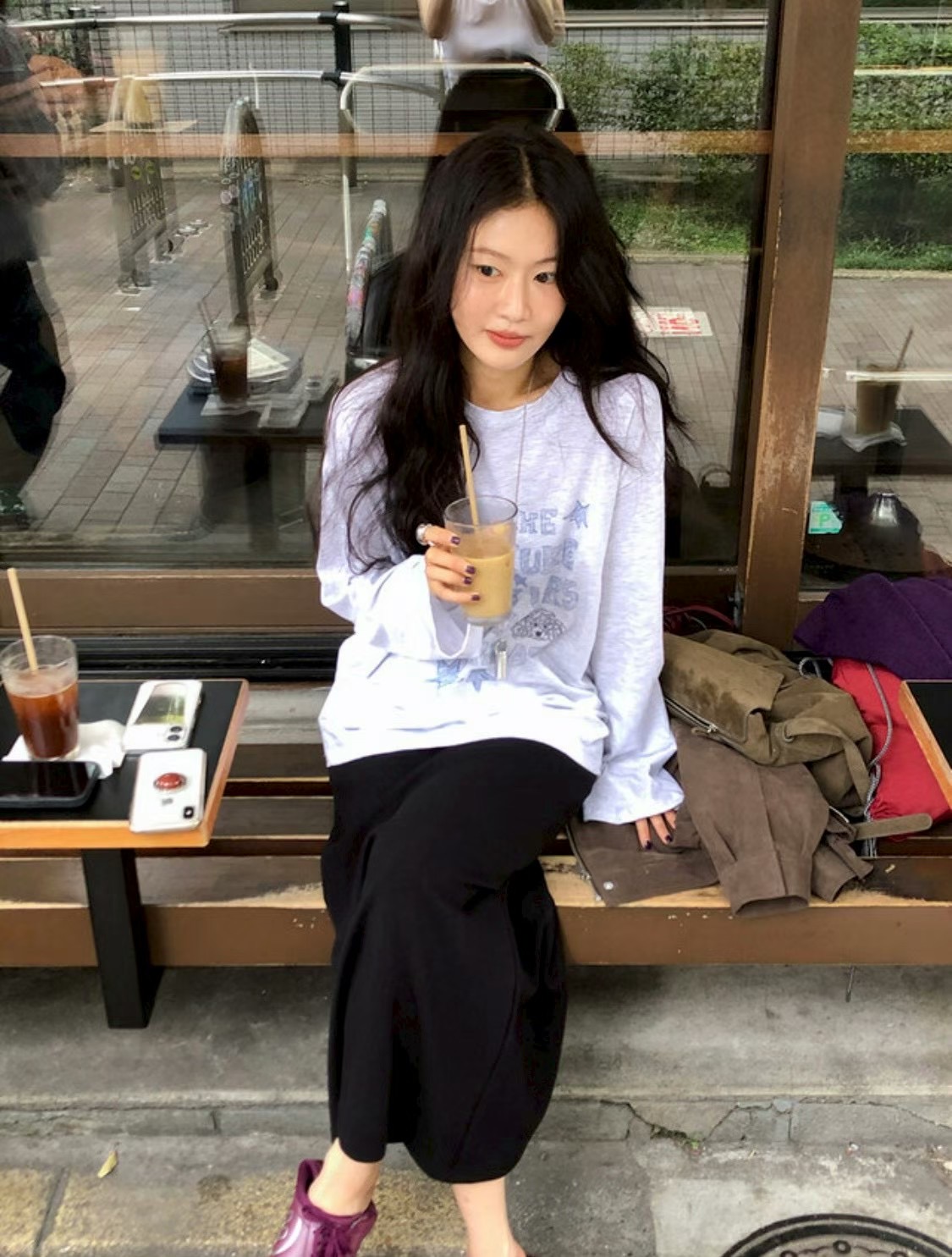 BUNNYFLOWER2東大門㊣直郵女士新款25秋冬休閑熱賣推薦長袖T恤BUNNYFLOWER2長袖T恤