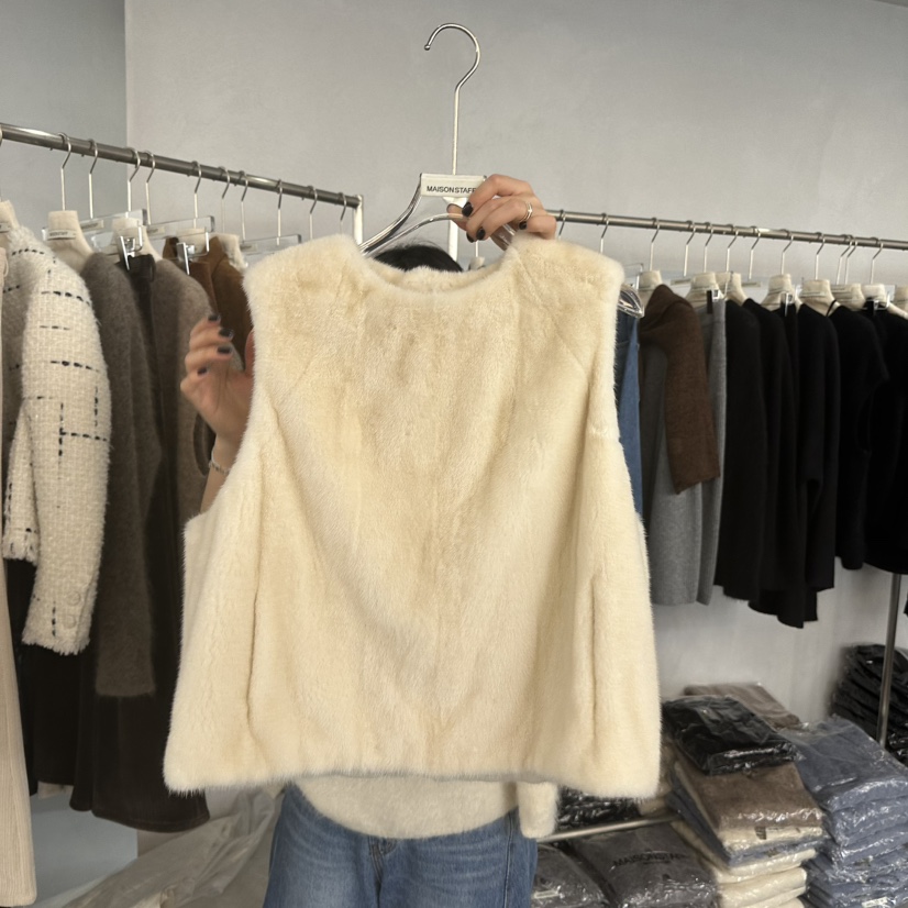 DOUBLE STANDARD/LE SMOKING/MAISONSTAFF韓國代購㊣女裝新品職業馬甲不含內搭水貂MAISONSTAFF馬甲圖色2