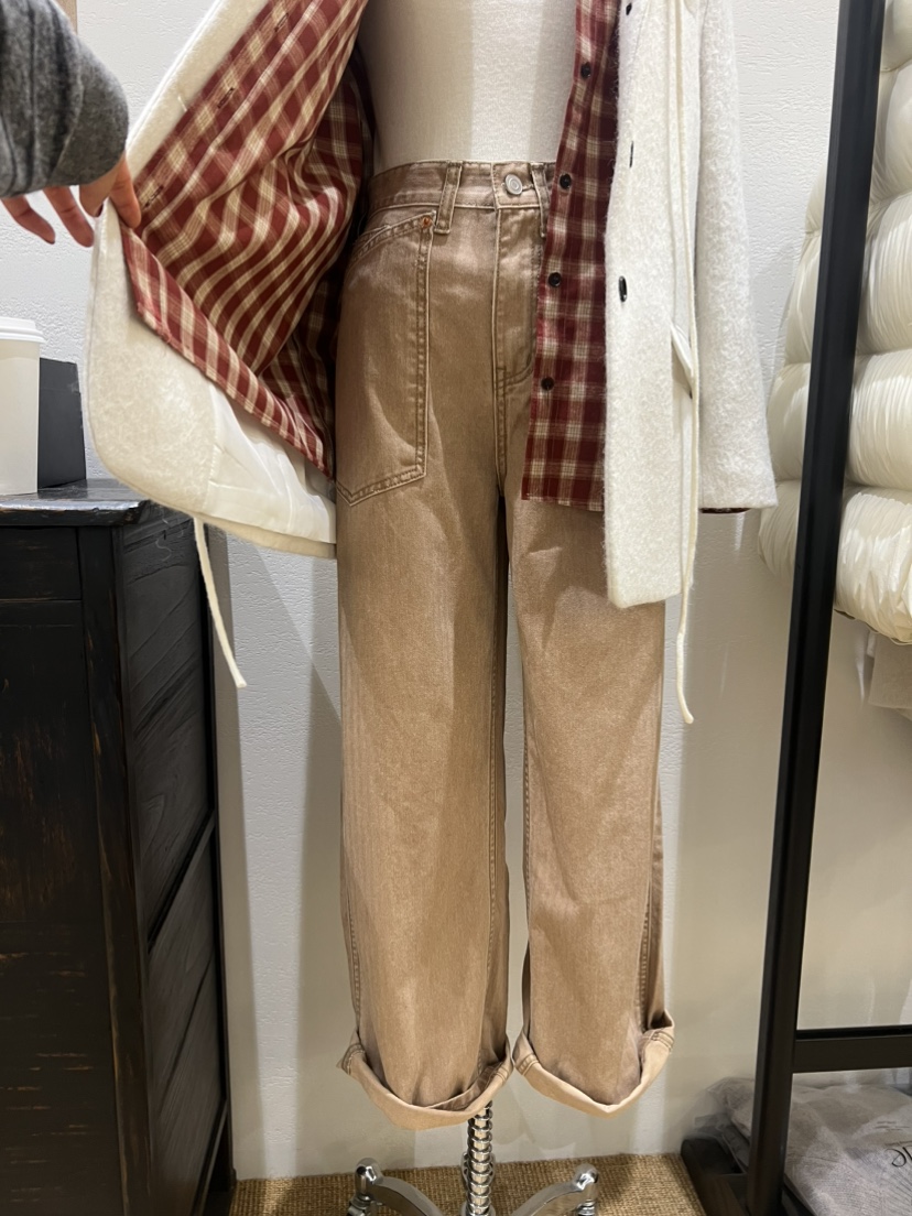 NDE韓國代購㊣女裝新品職業推薦25秋冬休閑時尚牛仔褲不含配飾NDE牛仔褲