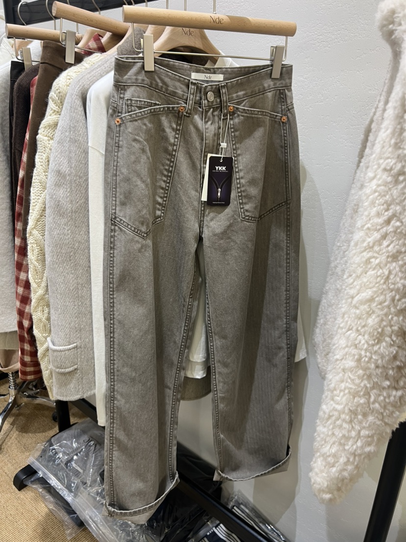 NDE韓國代購㊣女裝新品職業推薦25秋冬休閑時尚牛仔褲不含配飾NDE牛仔褲