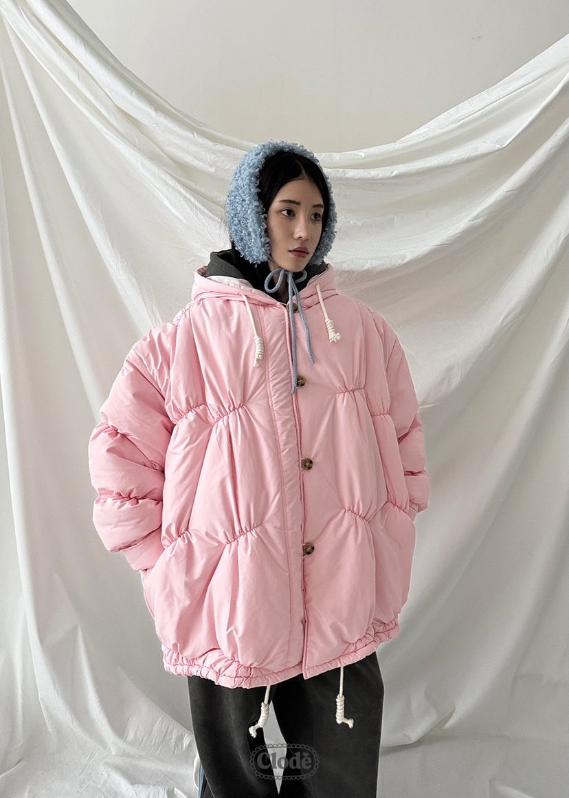 CLODE東大門㊣直郵女裝新款推薦休閑職業25秋冬短款棉服兜帽CLODE短款棉服