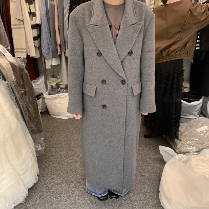 SALONDEMAG東大門㊣直郵女士新款25秋冬熱賣時尚中長款大衣SALONDEMAG中長款大衣圖色2