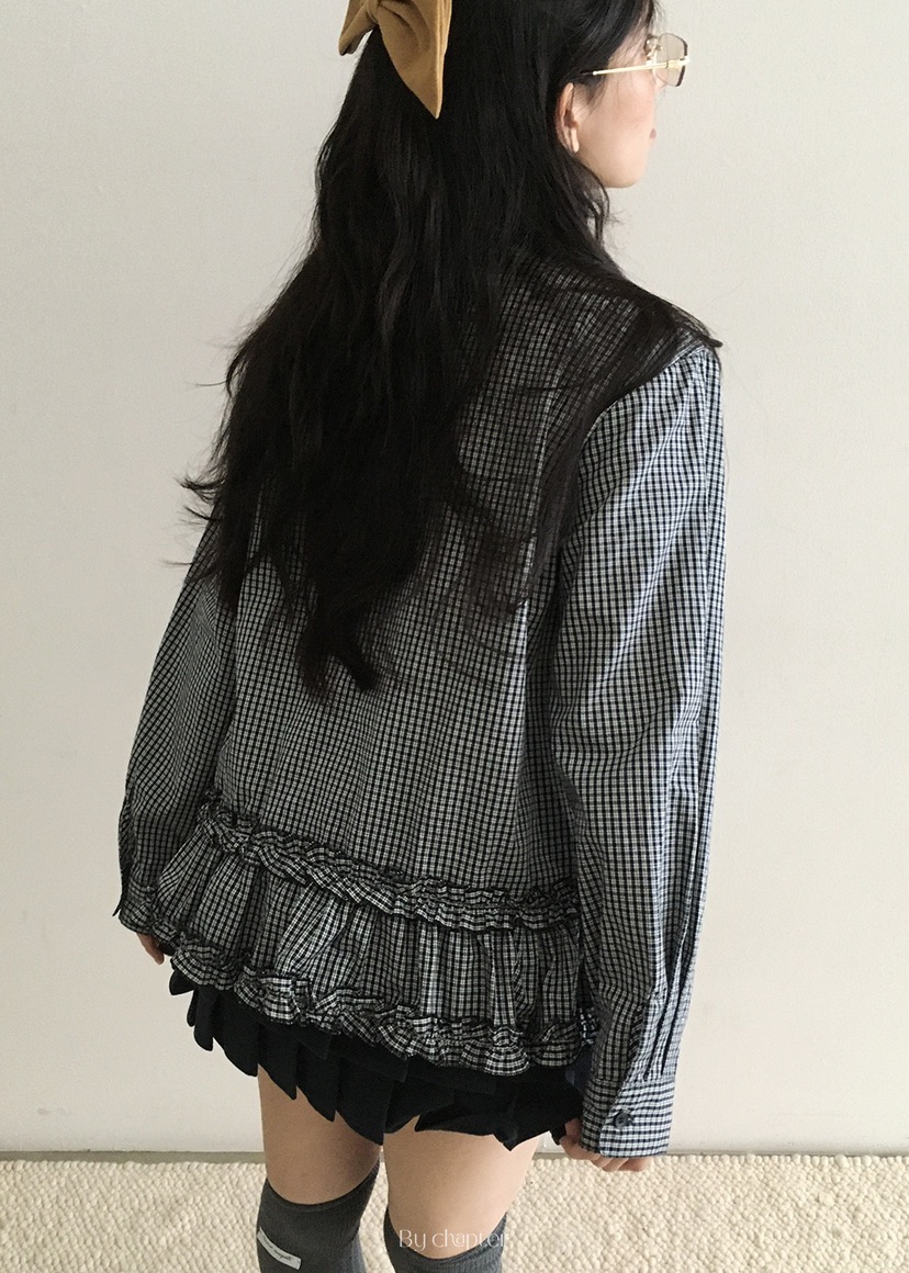 BY CHAPTER東大門㊣直郵女士新品時尚人氣休閑25秋冬襯衫蕾絲衫BY Chapter襯衫/蕾絲衫