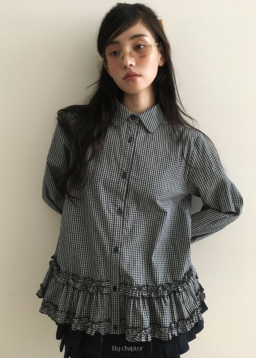 BY CHAPTER東大門㊣直郵女士新品時尚人氣休閑25秋冬襯衫蕾絲衫BY Chapter襯衫/蕾絲衫圖色2