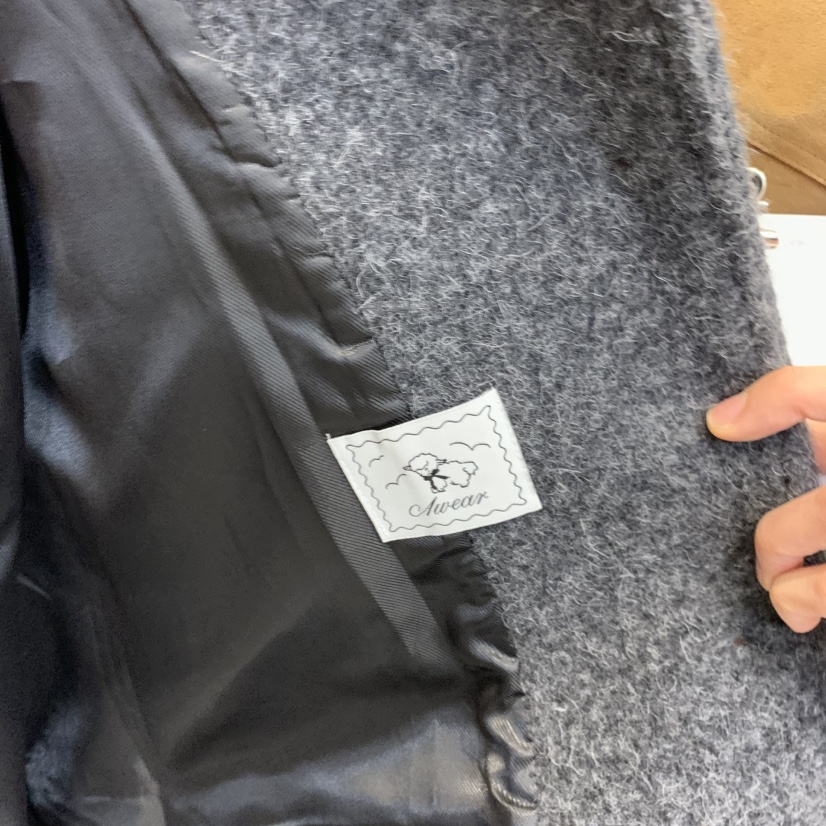 RUMIRU/AWEAR韓國代購㊣女裝新款25秋冬職業休閑中長款大衣awear/RUMIRU中長款大衣