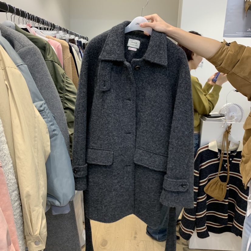 RUMIRU/AWEAR韓國代購㊣女裝新款25秋冬職業休閑中長款大衣awear/RUMIRU中長款大衣圖色2