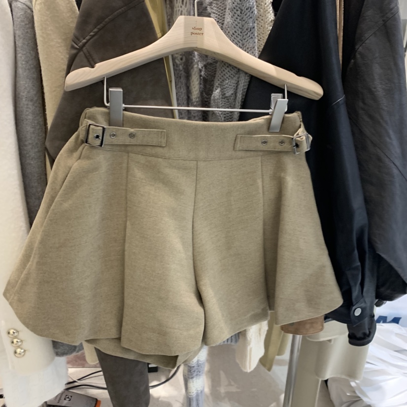 SHOP POSTER東大門㊣直郵女士新款休閑25秋冬人氣短褲綁帶SHOP_POSTER短褲