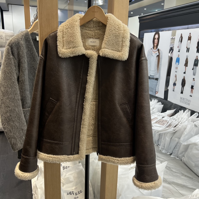 OBJECT韓國代購㊣女士新品熱賣真品職業人氣時尚夾克羊毛混紡OBJECT夾克