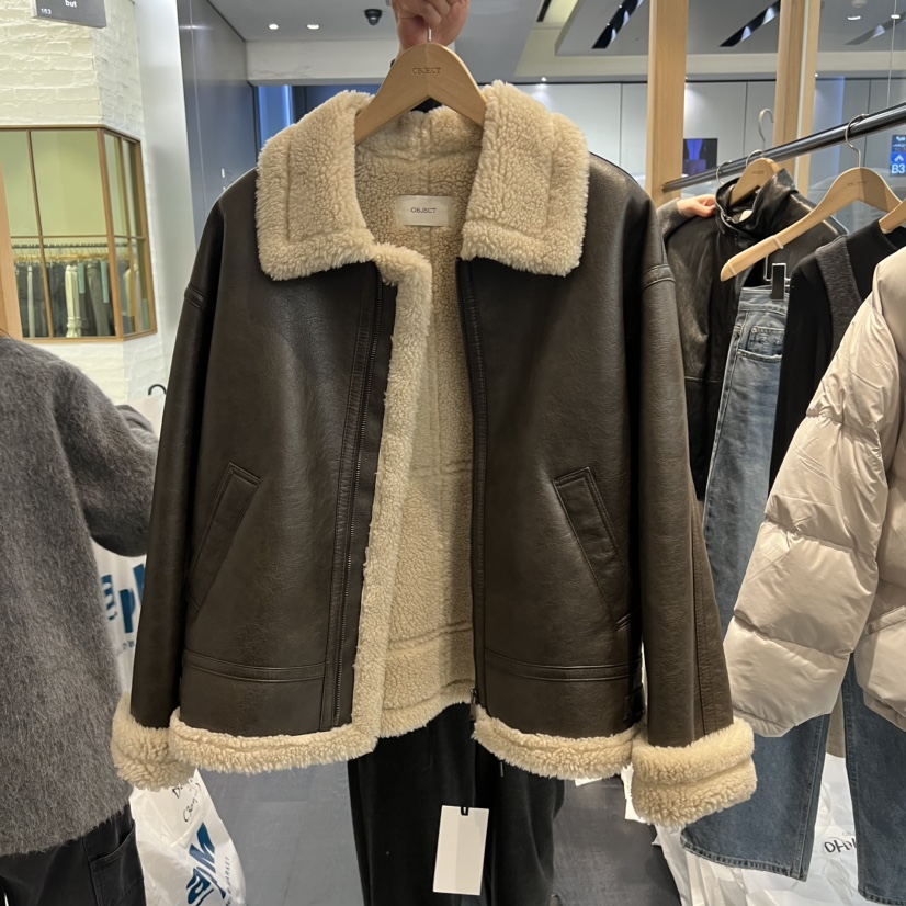 OBJECT韓國代購㊣女士新品熱賣真品職業人氣時尚夾克羊毛混紡OBJECT夾克圖色2