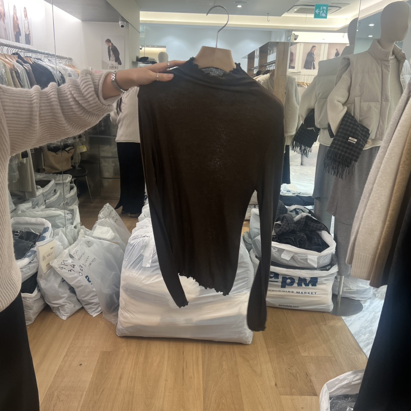 OP PER東大門㊣實拍女士新款熱賣推薦休閑職業人氣長袖T恤OPPER-simplebeige長袖T恤