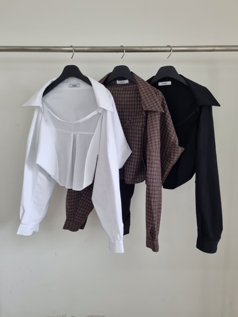 VERANDA韓國代購㊣女士新品25秋冬時尚真品推薦人氣襯衫蕾絲衫VERANDA襯衫/蕾絲衫