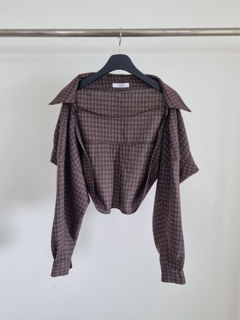 VERANDA韓國代購㊣女士新品25秋冬時尚真品推薦人氣襯衫蕾絲衫VERANDA襯衫/蕾絲衫圖色2