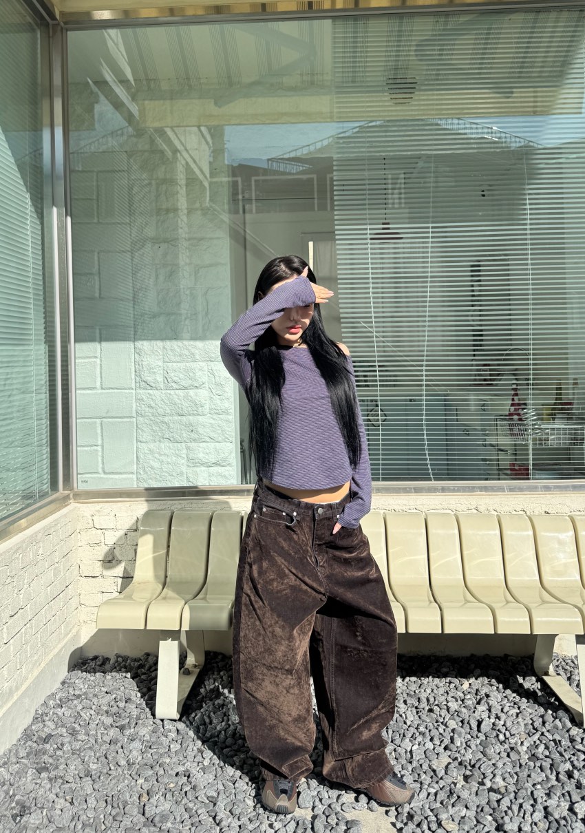 SEEOT東大門㊣實拍女士新款熱賣人氣職業真品休閑褲天鵝絨水洗GGD休閑褲圖色2