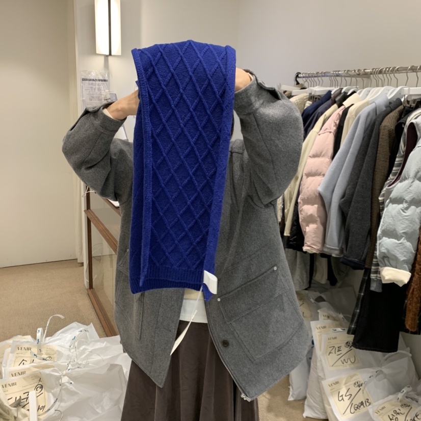 VENIR-a韓國代購㊣女裝新品25秋冬時尚人氣圍巾披肩羊絨圍巾VENIR-a圍巾/披肩圖色2