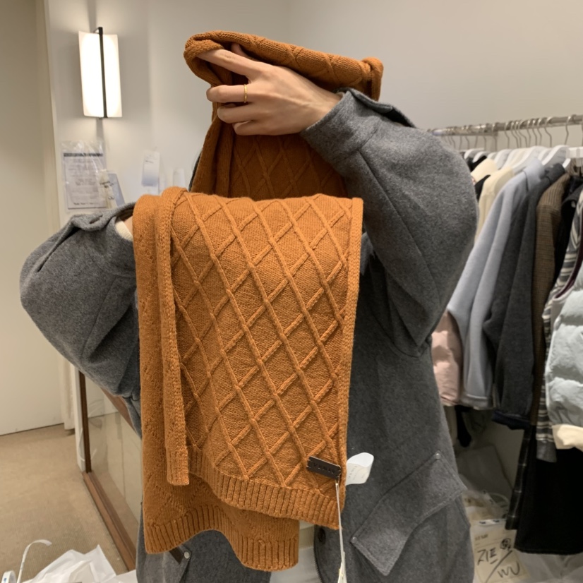 VENIR-a韓國代購㊣女裝新品25秋冬時尚人氣圍巾披肩羊絨圍巾VENIR-a圍巾/披肩圖色4