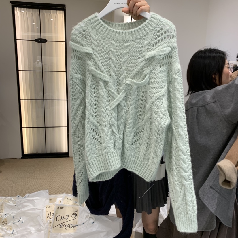 VENIR-a東大門㊣直郵女裝新款人氣25秋冬職業真品推薦針織衫VENIR-a針織衫
