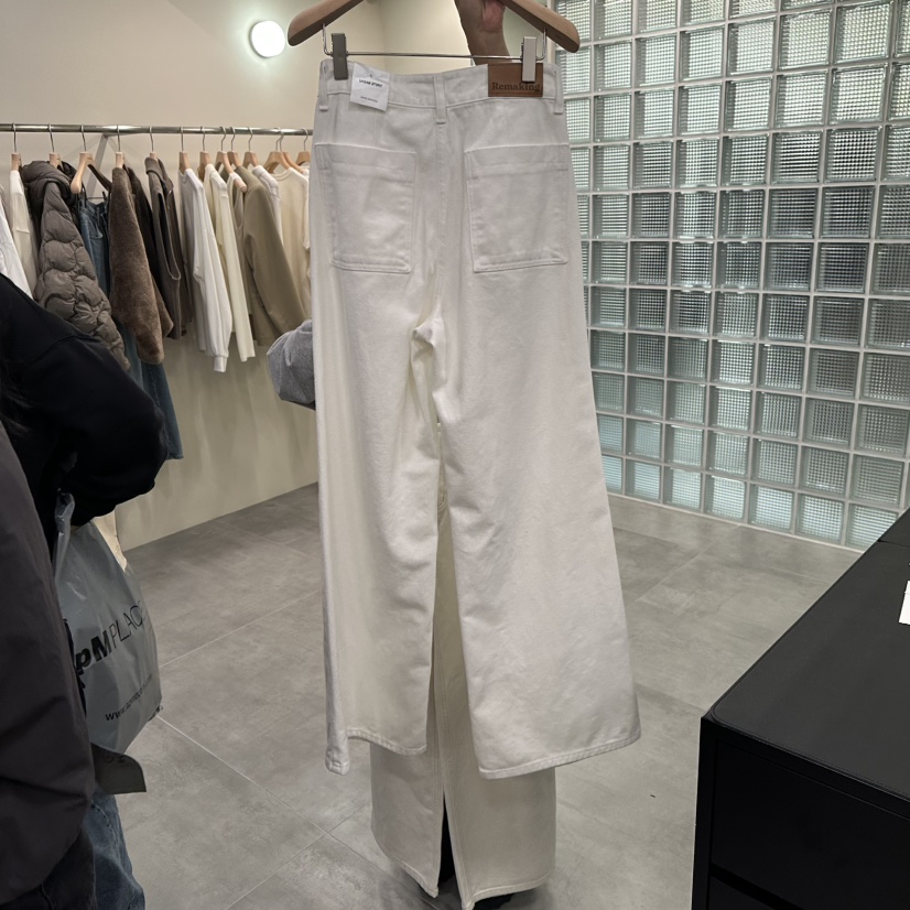 URBANSTORY/REMAKING韓國代購㊣女裝新品真品休閑褲口袋羊毛Remaking/URBANSTORY休閑褲