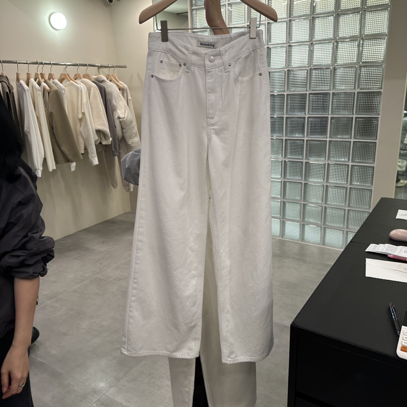 URBANSTORY/REMAKING韓國代購㊣女裝新品真品休閑褲口袋羊毛Remaking/URBANSTORY休閑褲