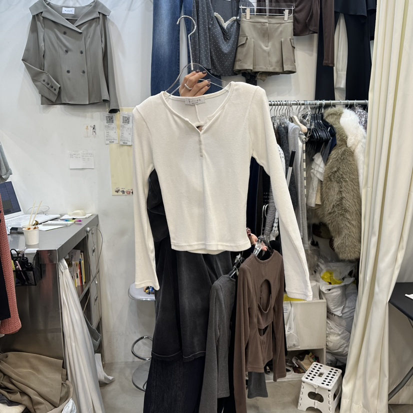 BILLION-L韓國代購㊣女士新品25秋冬推薦熱賣休閑人氣長袖T恤BILLION-L長袖T恤