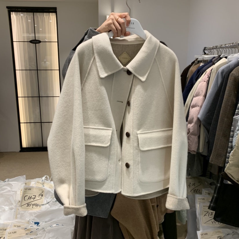VENIR-a東大門㊣實拍女士新品熱賣25秋冬推薦職業短款大衣VENIR-a短款大衣