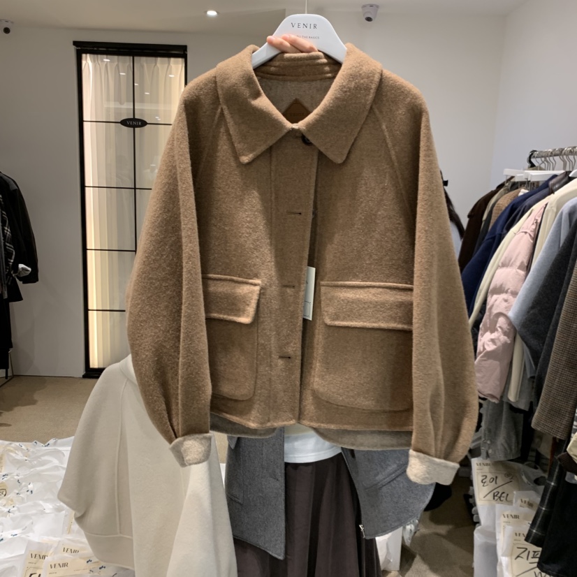VENIR-a東大門㊣實拍女士新品熱賣25秋冬推薦職業短款大衣VENIR-a短款大衣圖色2
