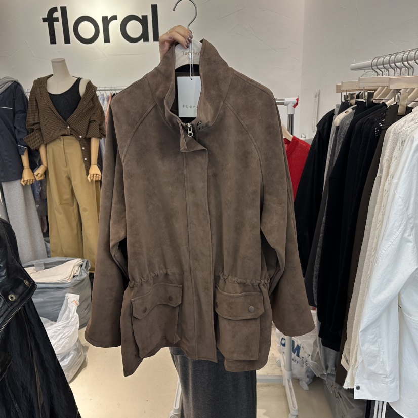FLORAL韓國直郵㊣女士新款真品推薦休閑職業時尚熱賣夾克皮革FLORAL夾克圖色2