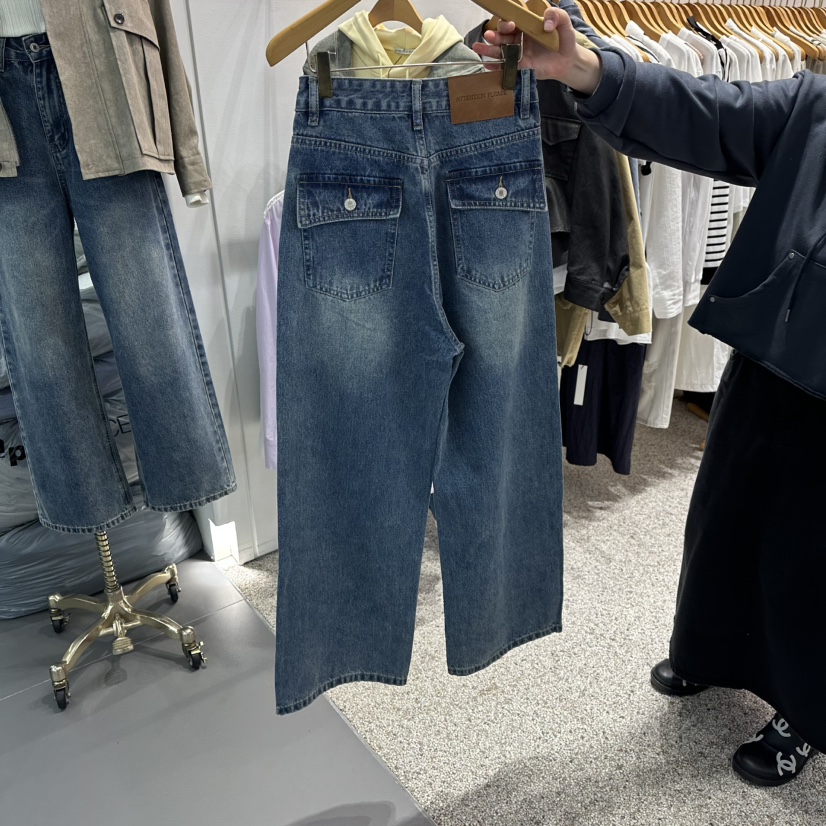 ATPZ韓國代購㊣女士新品真品人氣25秋冬時尚職業牛仔褲口袋ATTENTION PLEAES牛仔褲